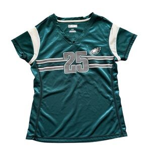 Philadelphia Eagles V-Neck Jersey Womens Green LeSean McCoy #25 NFL Size Small